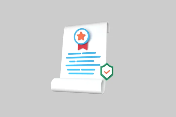 Document security certificate with seal