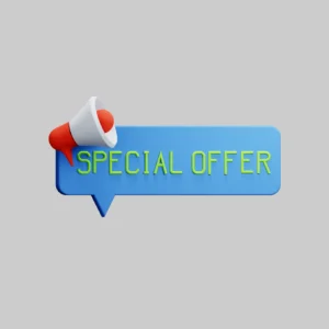 Retail special offer announcement sign